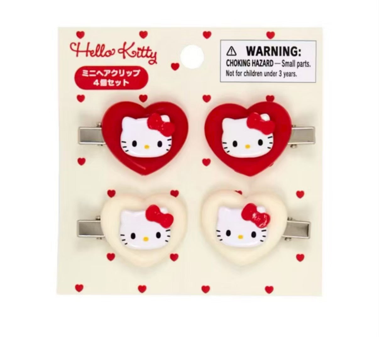 NV78(台灣現貨)【Hello Kitty】小小髮夾4入組