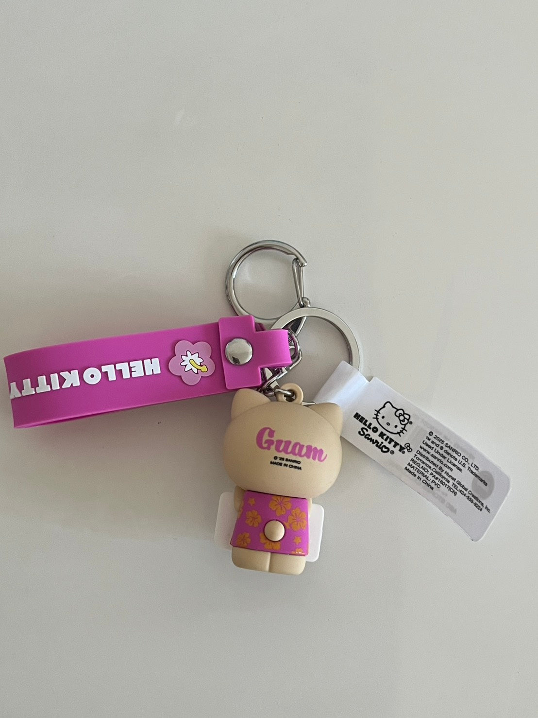 NE12(台灣現貨)【Hello Kitty】關島限定曬黑KITTY鑰匙圈吊飾