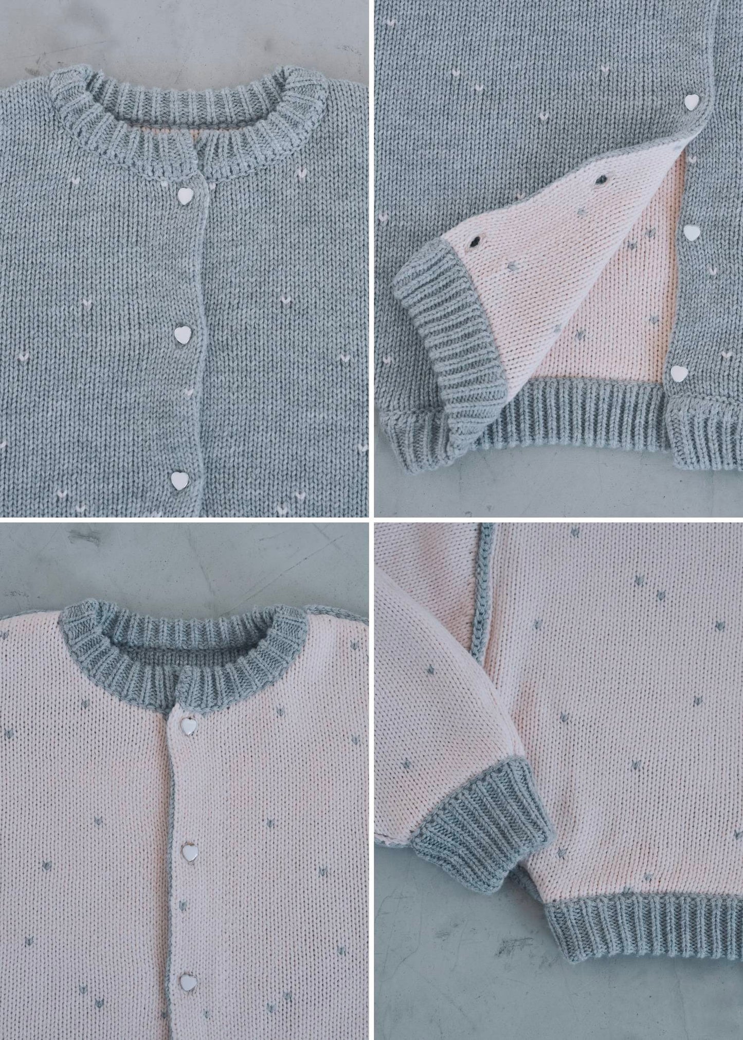 BW05 （預購10月）【Willfully】short heart dot jacquard reversible knit