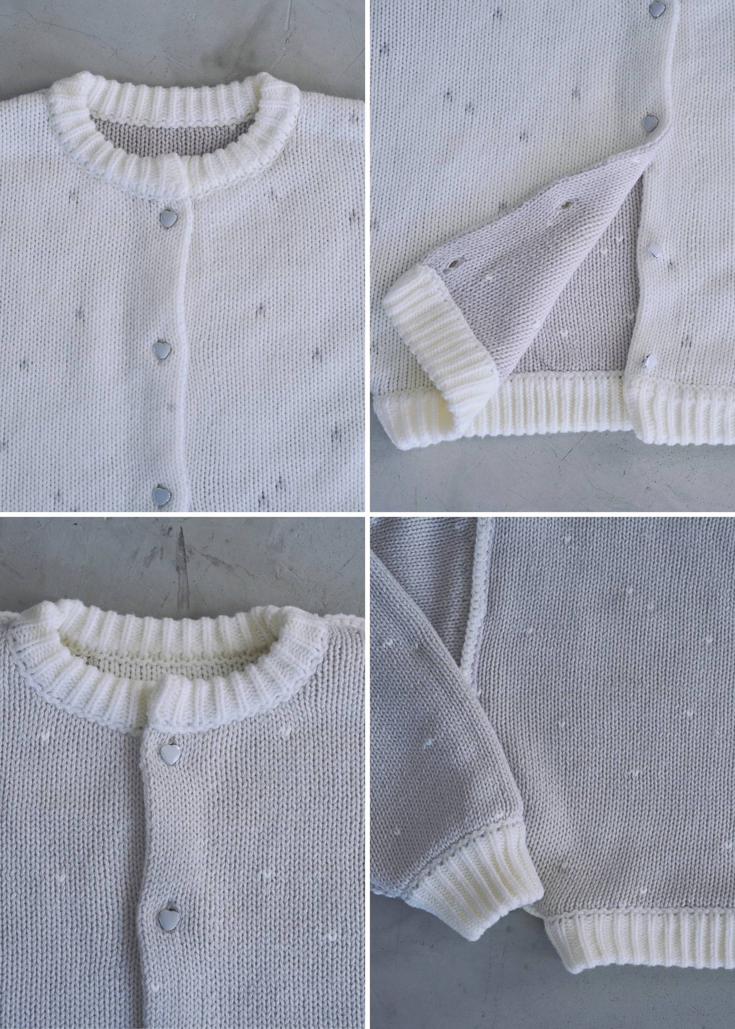 BW05 （預購10月）【Willfully】short heart dot jacquard reversible knit