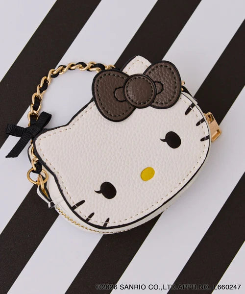 ML90 （台灣現貨） 【Hello Kitty】日牌服飾聯名款 - 精緻皮革Kitty吊飾