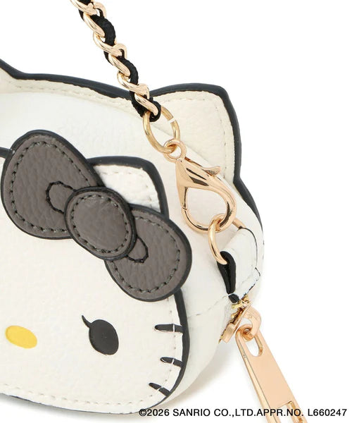 ML90 （台灣現貨） 【Hello Kitty】日牌服飾聯名款 - 精緻皮革Kitty吊飾