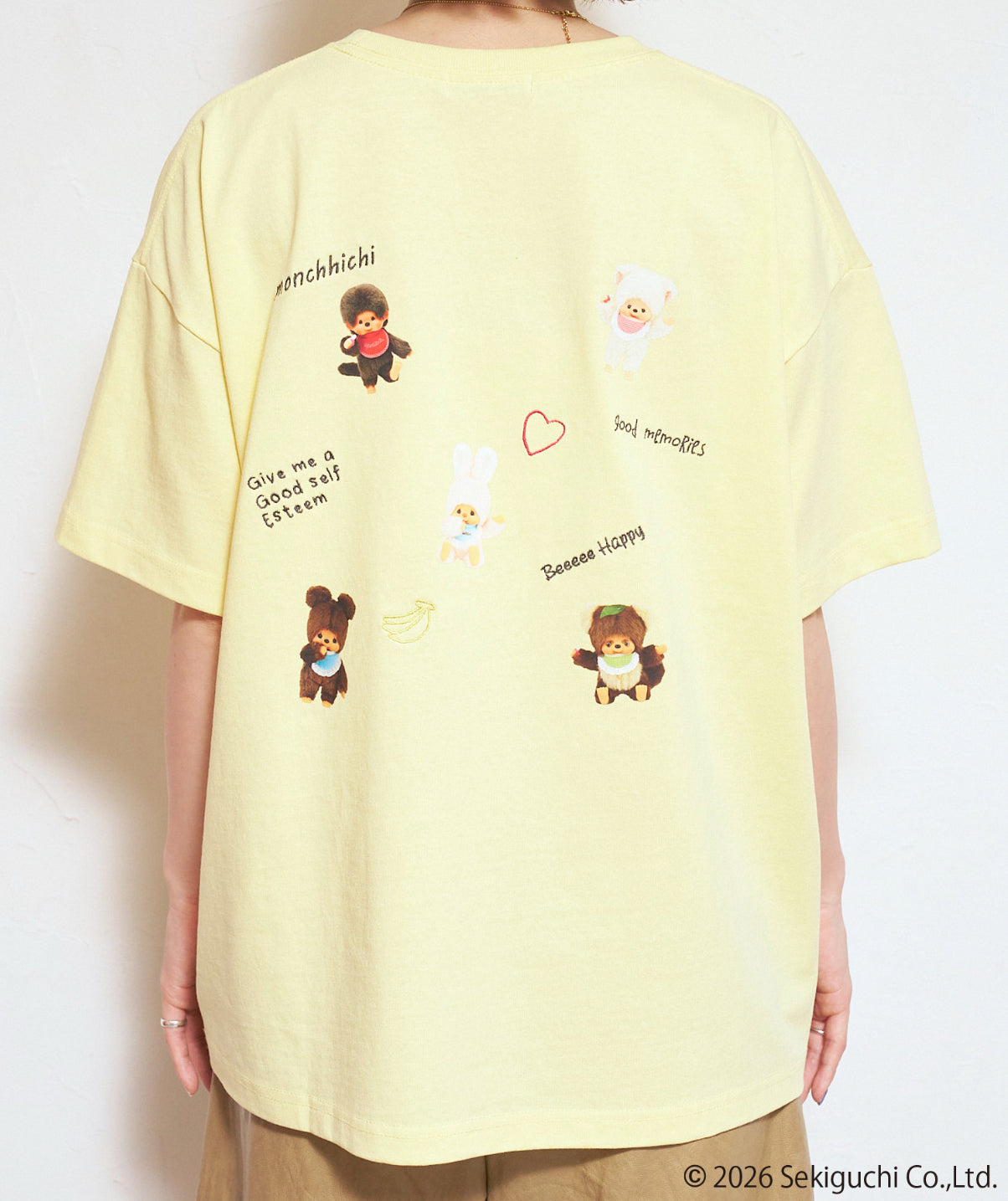 NE07（台灣現貨）【Monchichi】日牌限量聯名刺繡綿T