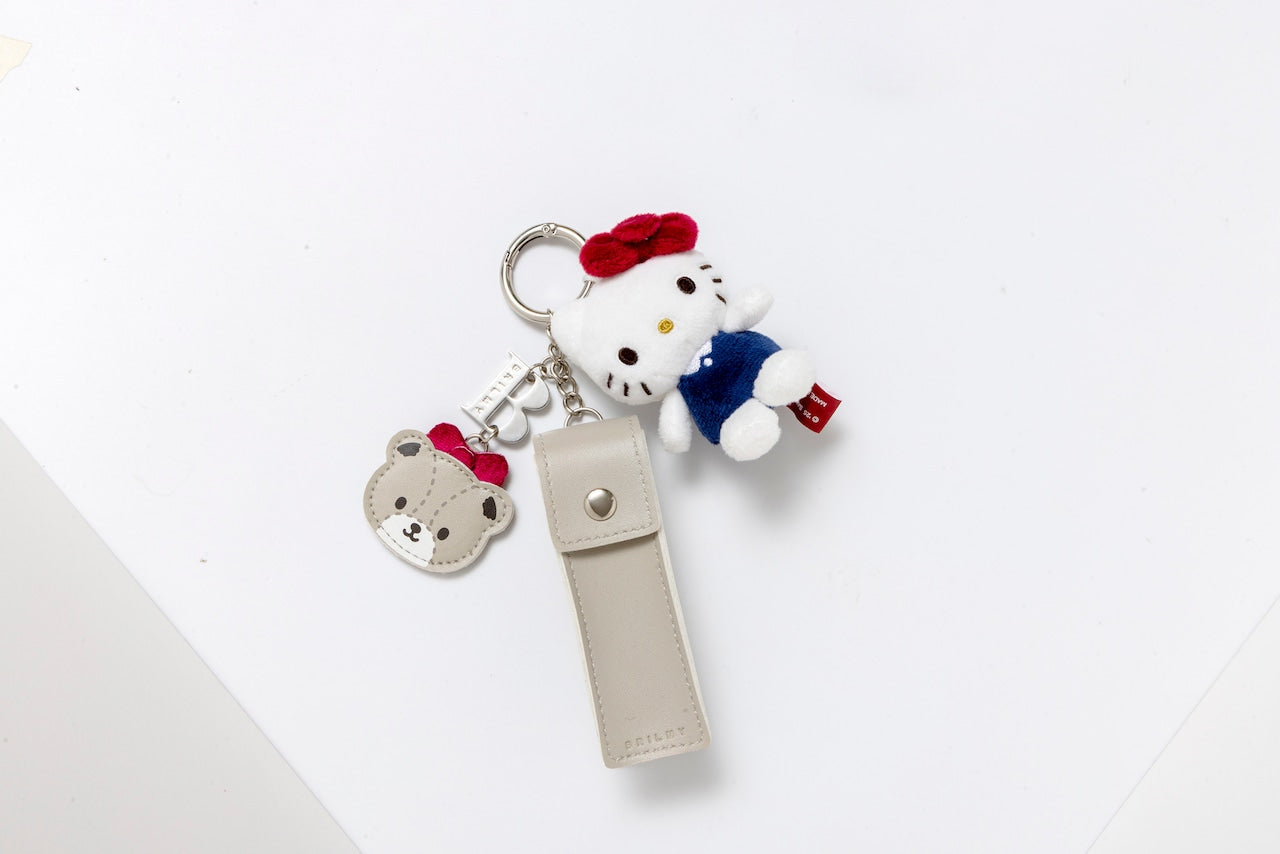 NE21 【Hello Kitty】稀有口紅收納、小鏡子、娃娃3件套組吊飾