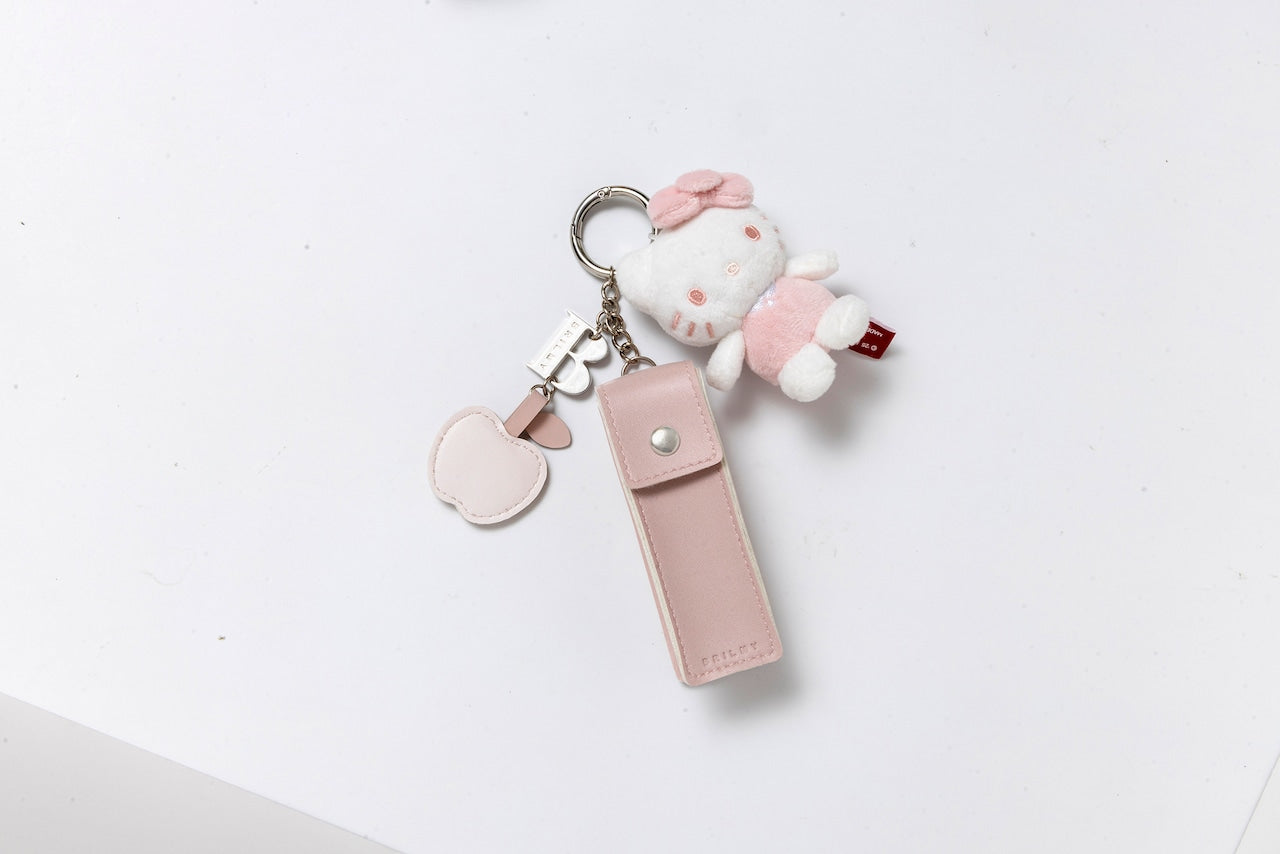 NE21 【Hello Kitty】稀有口紅收納、小鏡子、娃娃3件套組吊飾