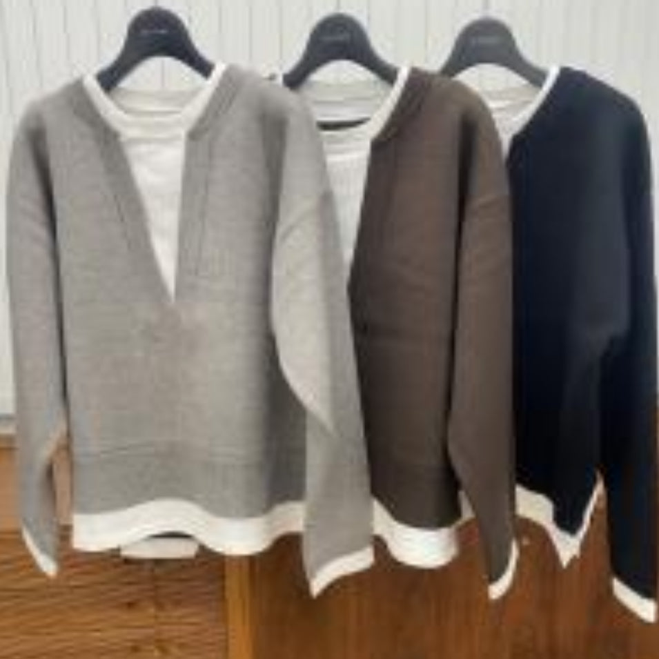 BW12 （預購11月）【Willfully】cut and sew docking skipper knit