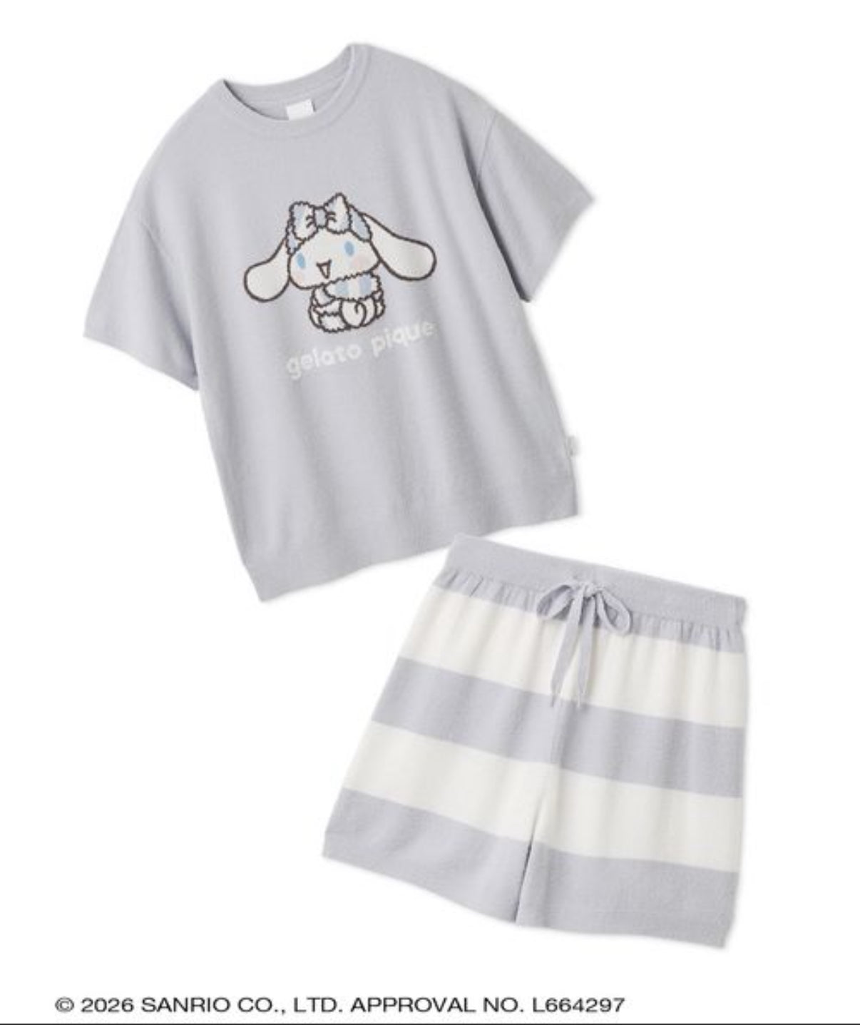 GP01 （台灣現貨）【Hello Kitty聯名款】軟嫩薄款套裝（短袖+短褲）