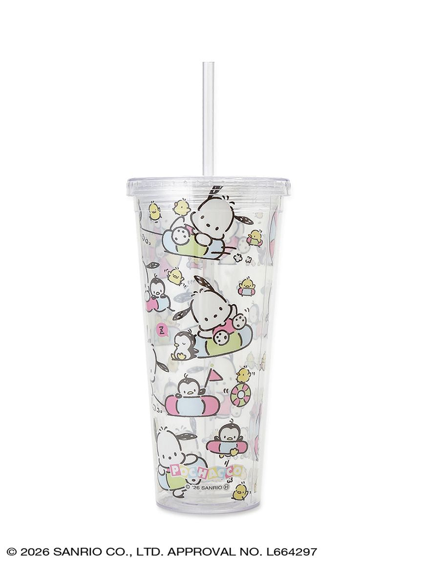 GP17 （台灣現貨）【Sanrio House】限量透明吸管塑膠杯