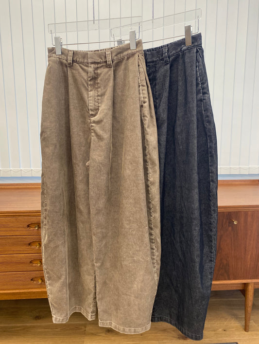 BW04 （預購10月）【Willfully】side tuck chemical wash corduroy