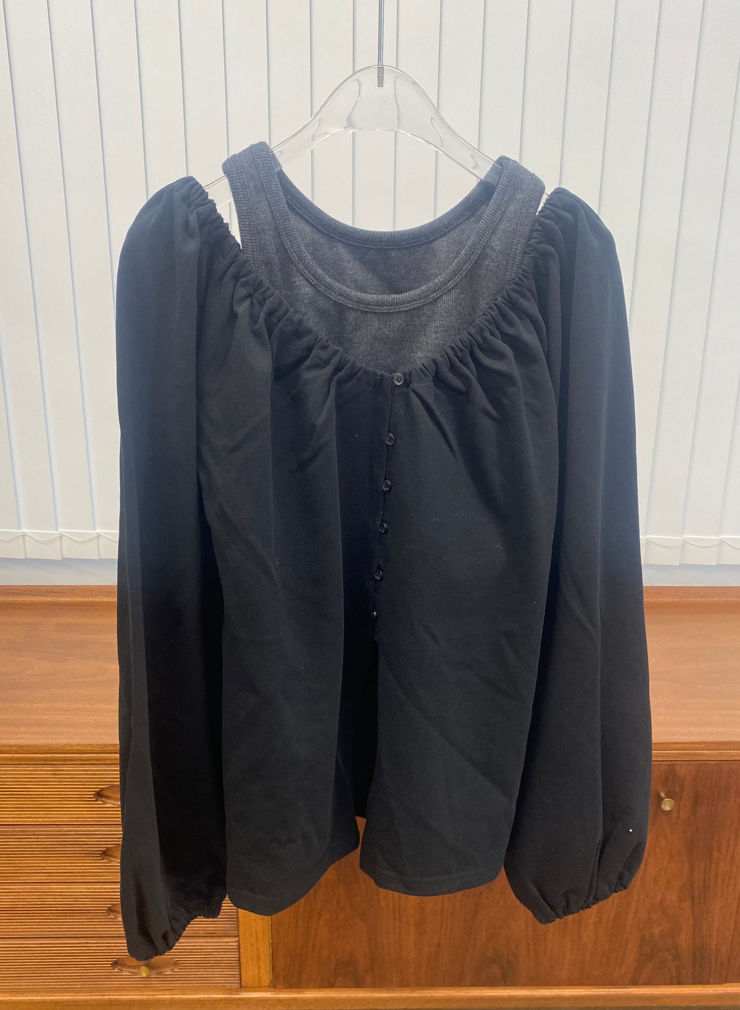 BW03 （預購9月）【Willfully】rib tank layered off shoulder tops