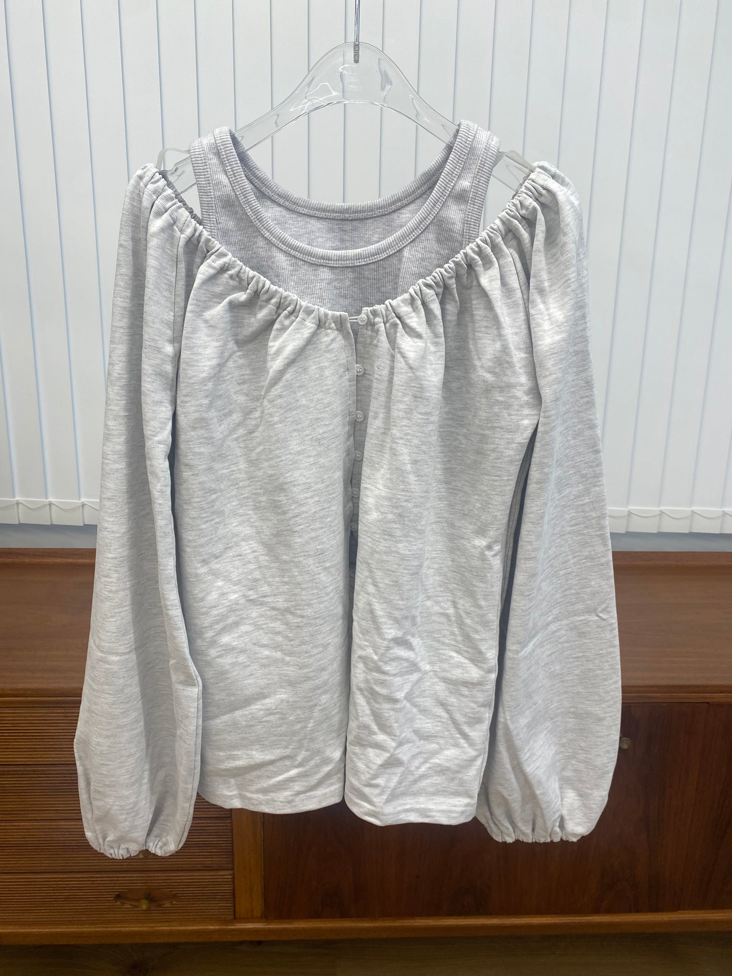 BW03 （預購9月）【Willfully】rib tank layered off shoulder tops