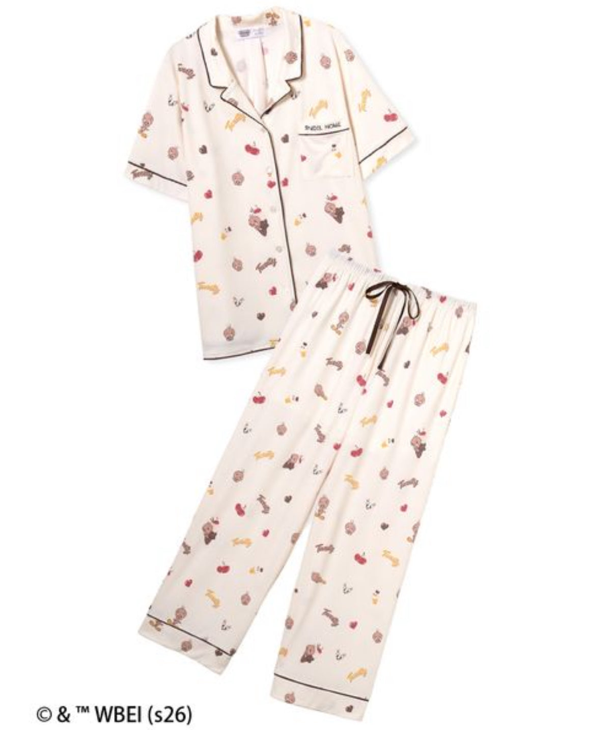 NE45【網路限定】 Tweety  x SNIDEL HOME 開襟襯衫+長褲套組