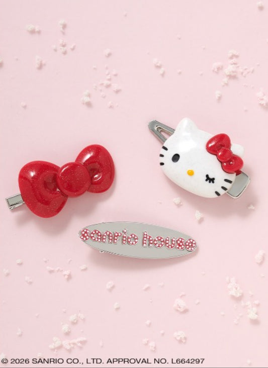 NE46【Hello Kitty】Sanrio house 質感髮夾組