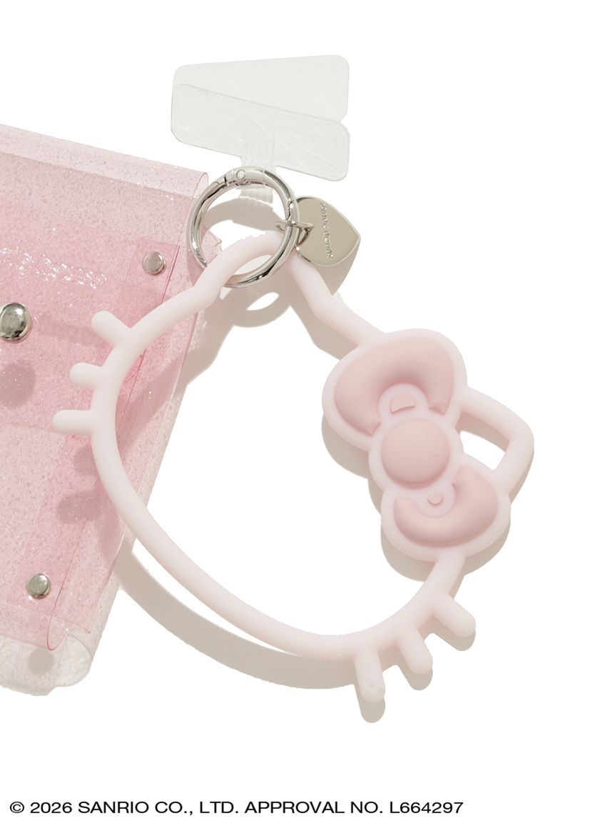 NV72【Hello Kitty】多巴胺色矽膠手機吊環+小包包套組