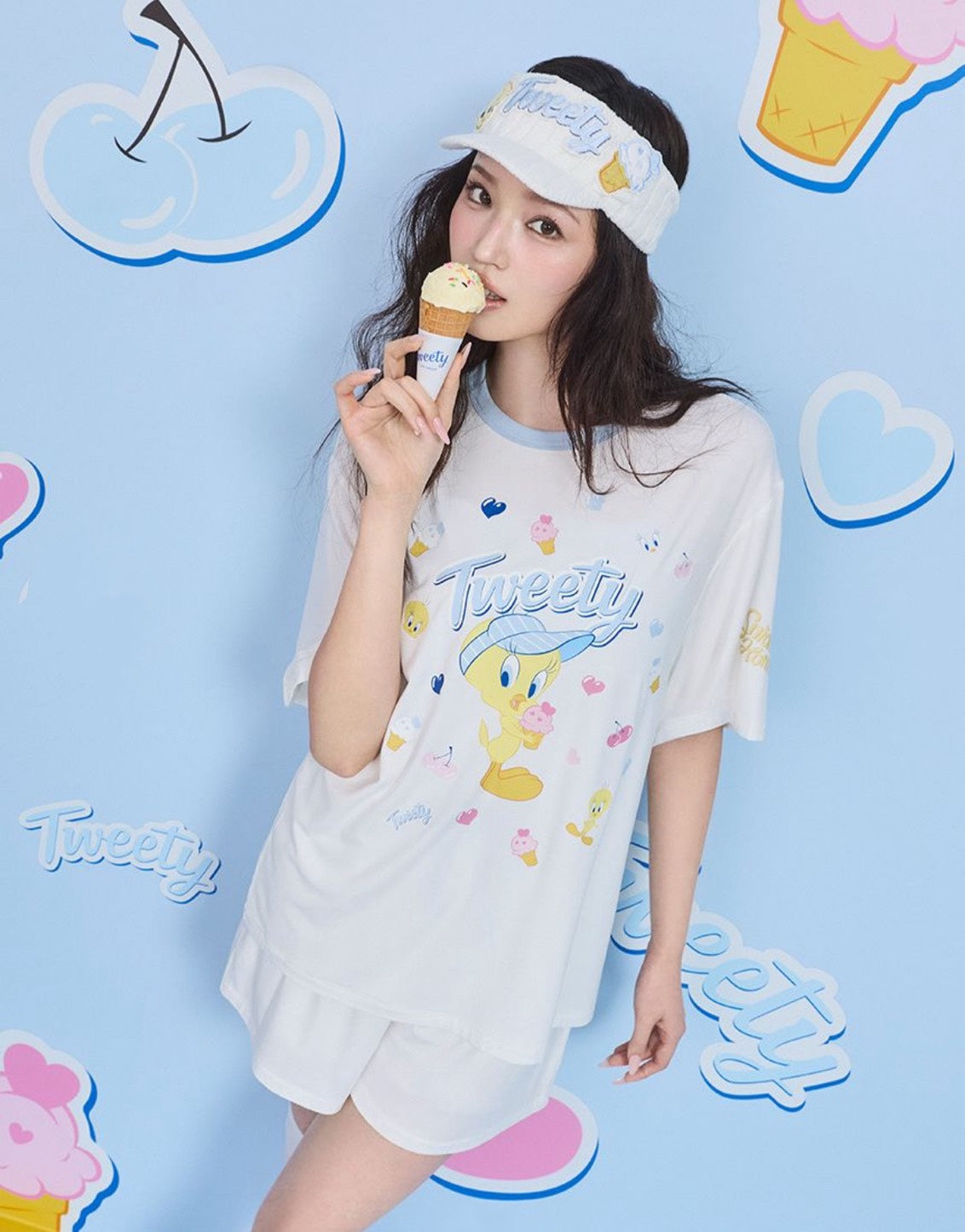 NE35 （台灣現貨）Tweety  x SNIDEL HOME 聯名 接觸冷感睡衣套裝