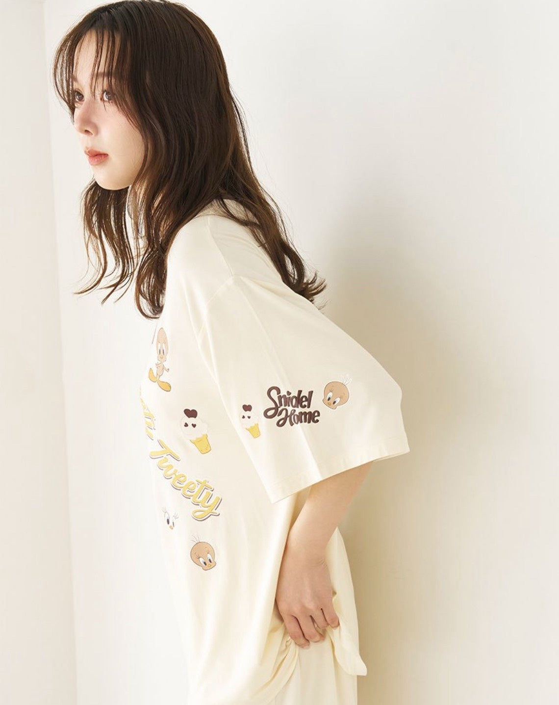 NE35 （台灣現貨）Tweety  x SNIDEL HOME 聯名 接觸冷感睡衣套裝