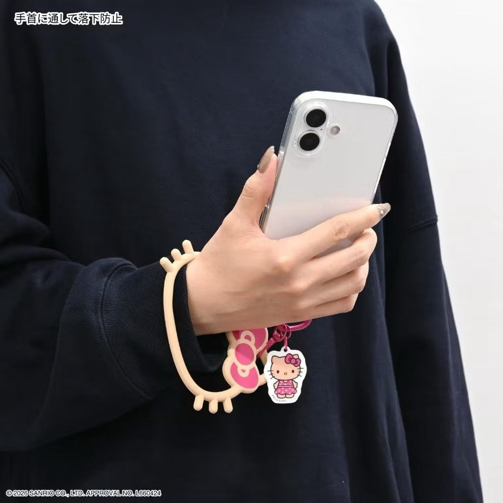 NE65【 Hello kitty 】烤焦Kitty大頭手機掛繩掛環