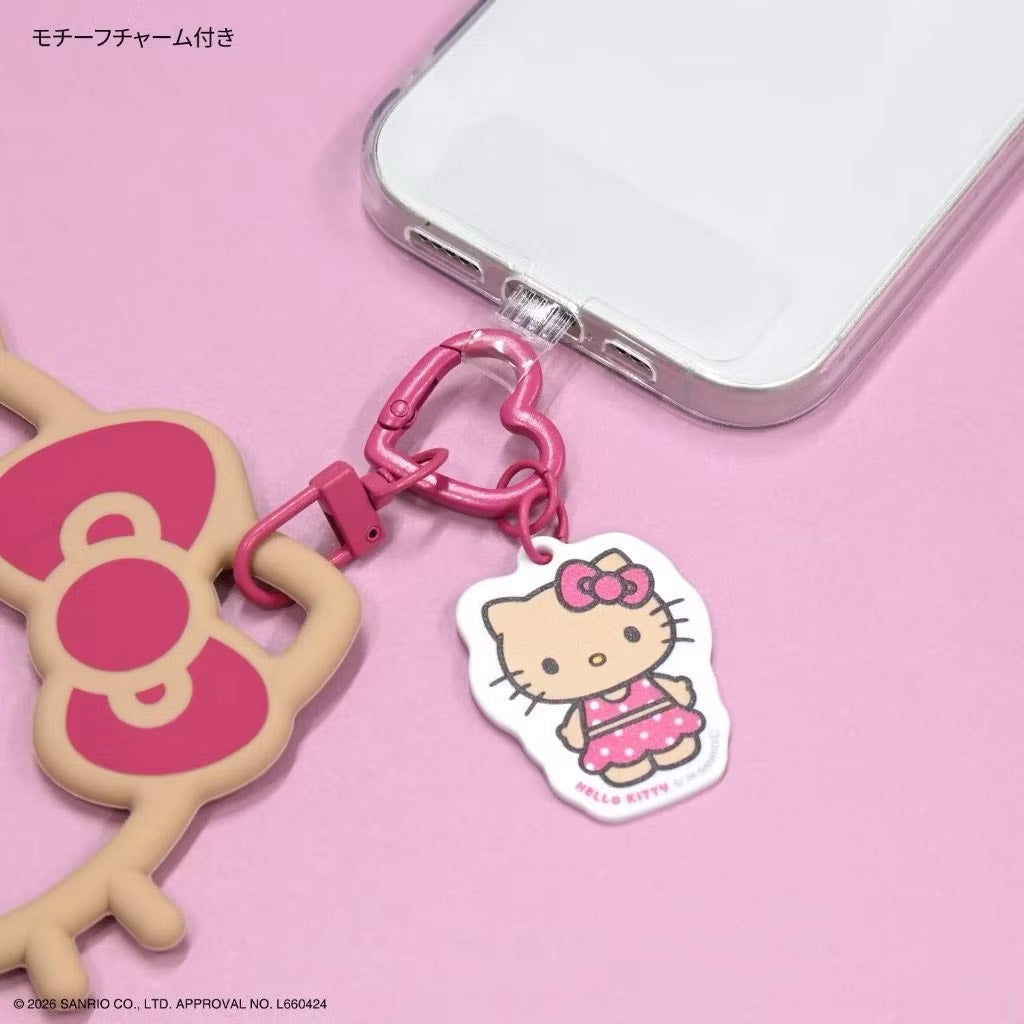 NE65【 Hello kitty 】烤焦Kitty大頭手機掛繩掛環