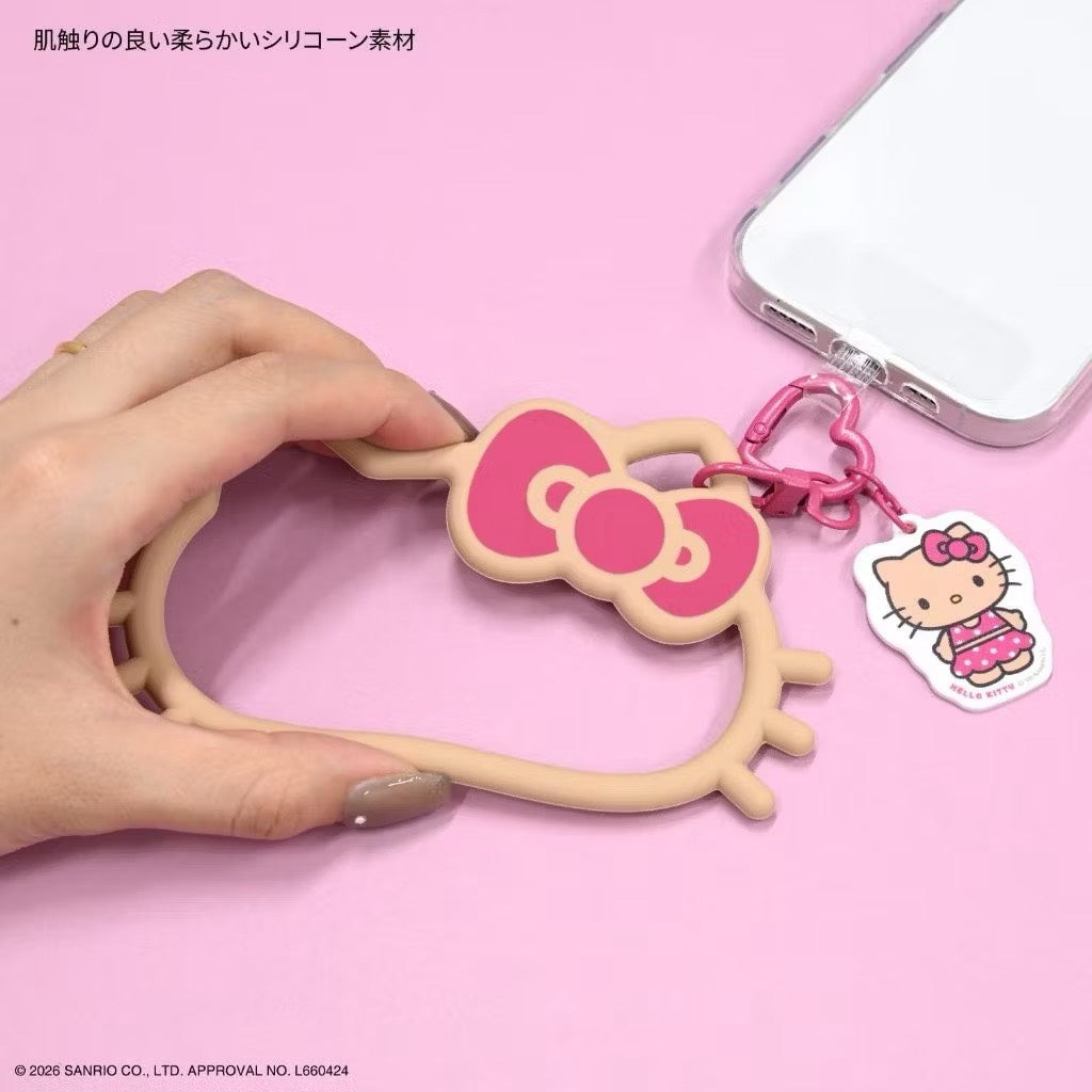 NE65【 Hello kitty 】烤焦Kitty大頭手機掛繩掛環